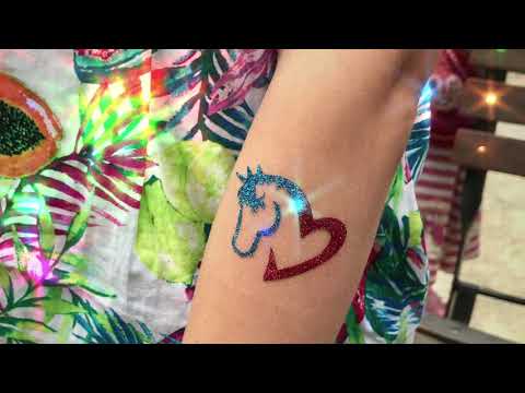 Glitzer Tattoos / temporary tattoo mit KunterbuntBerlin
