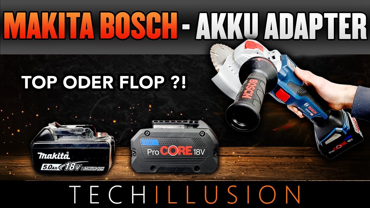 Makita Akku auf Bosch Adapter Test - Video ansehen