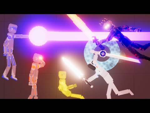 Tech Droids vs Dubstep Robot vs Corruption of the Divine - People Playground 1.21.3