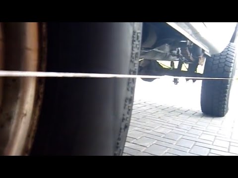 HOW TO DO ALIGNMENT QUICK+EASY AT HOME FOR CARS+TRUCKS   DODGE RAM ALIGN TOE TRACKING PREALIGNMENT
