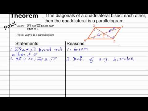 Proving a Quadrilateral a Parallelogram | Geometry Proof How To Help