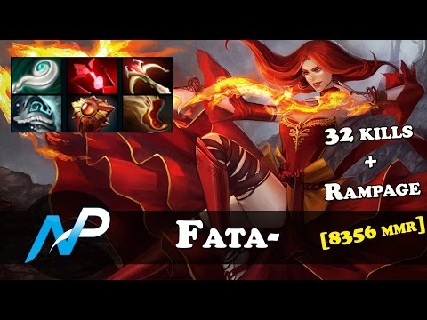 FATA - Lina gameplay [8356 MMR] | 32 kills | Rampage | Patch 7.05