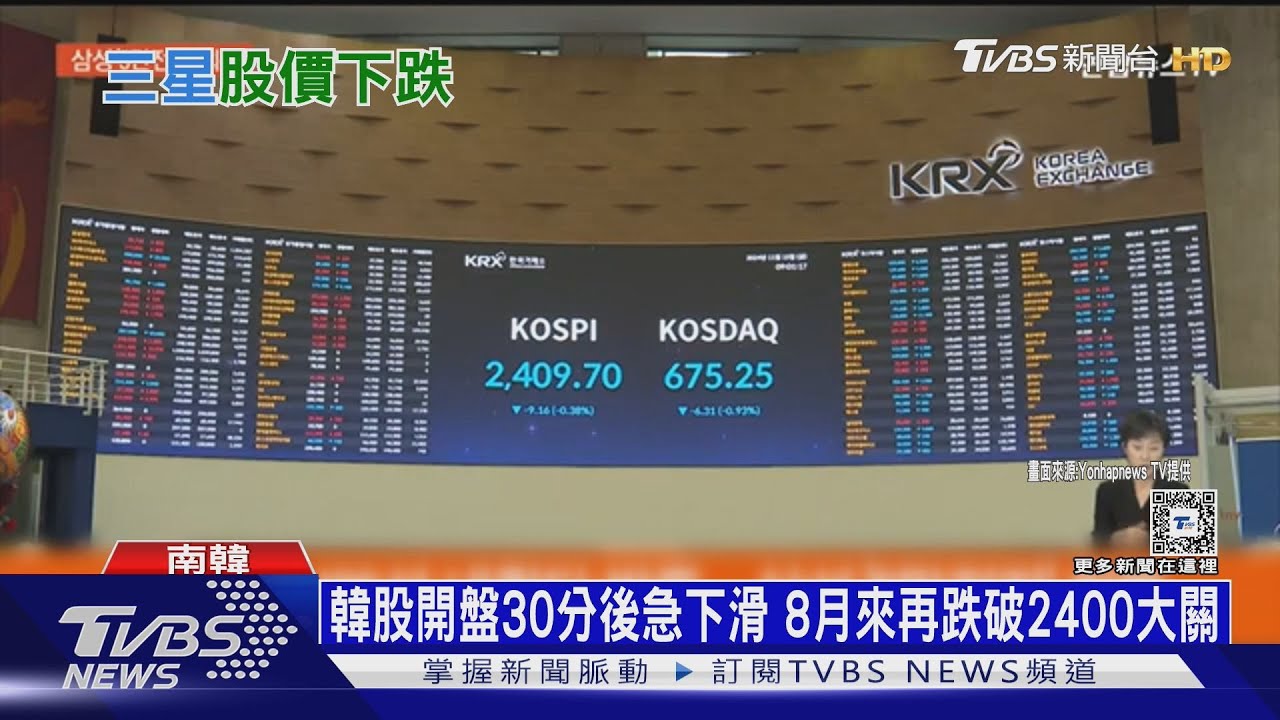 三星晶片良率太低遇瓶頸 股價一度跌破五萬台幣大關