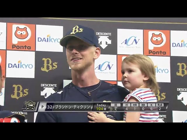 バファローズ・ディクソン投手ヒーローインタビュー 2017/6/1 Bs-S