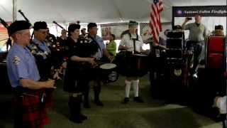 Bagpipes and Drums for Fallen Firefighters Foundation, Daytona 500, Feb. 26, 2012
