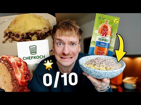 Ich teste nur 0/10 Rezepte 😭 (TEEWURST PASTA, SALZSTANGEN Auflauf etc. Chefkoch Crashout) 😩