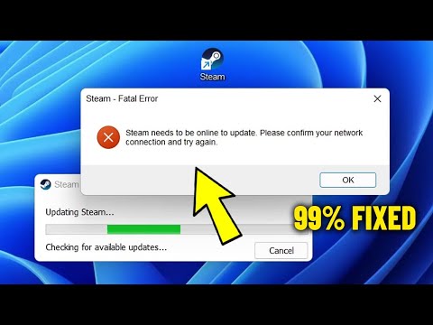 Steam needs to be online to update please confirm your network connection - How To Fix steam Error ✅