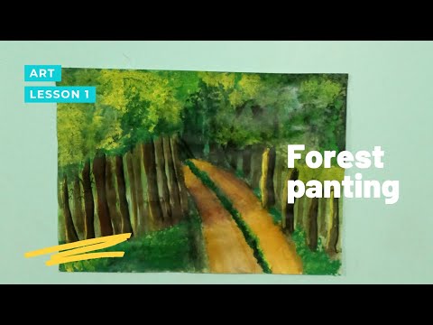 forest landscape panting