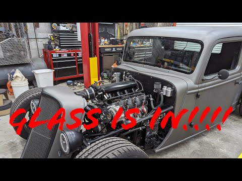 Installing the Windshield and Rear Glass on my Factory Five 35 Hot Rod Truck