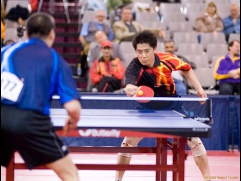 Cheng Yinghua vs David Zhuang, Slow Motion Table Tennis Service, U.S. Men's Singles Final 2008