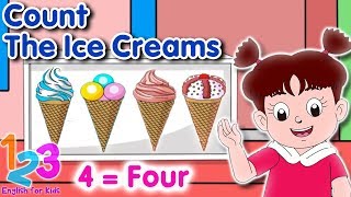 Download lagu Belajar Bahasa Inggris Menghitung Es Krim bersama Diva | 123 English For Kids | Kartun Anak Channel mp3
