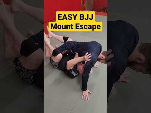 EASY BJJ Mount Escape  #bjj #grappling #brazilianjiujitsu #bjjtechnique