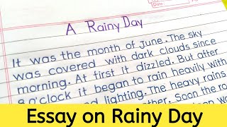 Essay on Rainy Day in English|| a rainy day essay in English|Rainy Day|