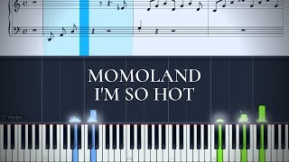 MOMOLAND 모모랜드 - I&#39;m So Hot piano karaoke cover tutorial instrumental 노래방 계획