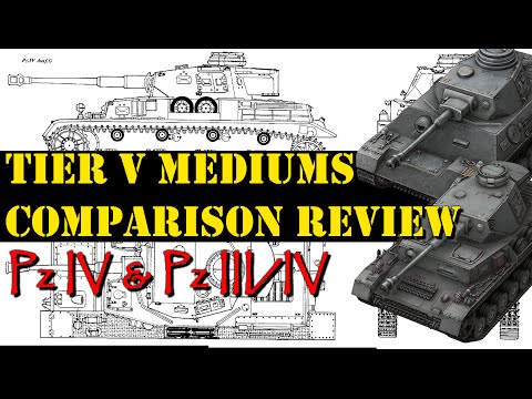 Tier V Mediums Comparison Review #1 | The Germans: Pz IV and Pz III/IV | WoT Blitz