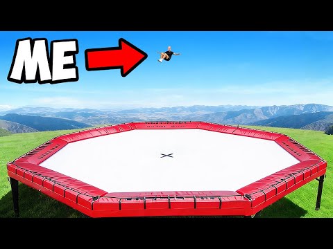 I Spent 24 Hours On World's Biggest Trampoline!