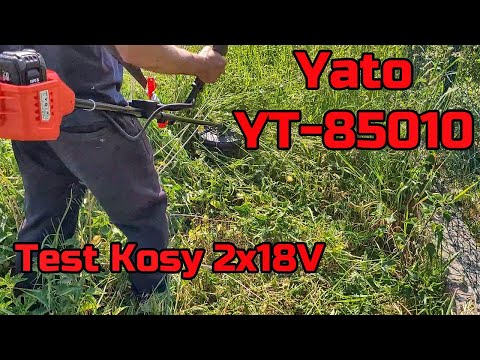 Триммер YATO аккумуляторный 2х18В, 3Ач, ширина покоса 34 см, леска 1.6 мм Триммер YATO аккумуляторный 2х18В, 3Ач, ширина покоса 34 см, леска 1.6 мм