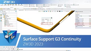 Surface Support G3 Continuity| ZW3D 2023