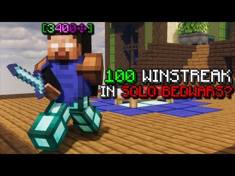 I Tried Getting a 100 Winstreak in Solo Bedwars
