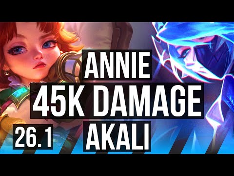 ANNIE vs AKALI (MID) | 45K damage | EUW Master | 26.1