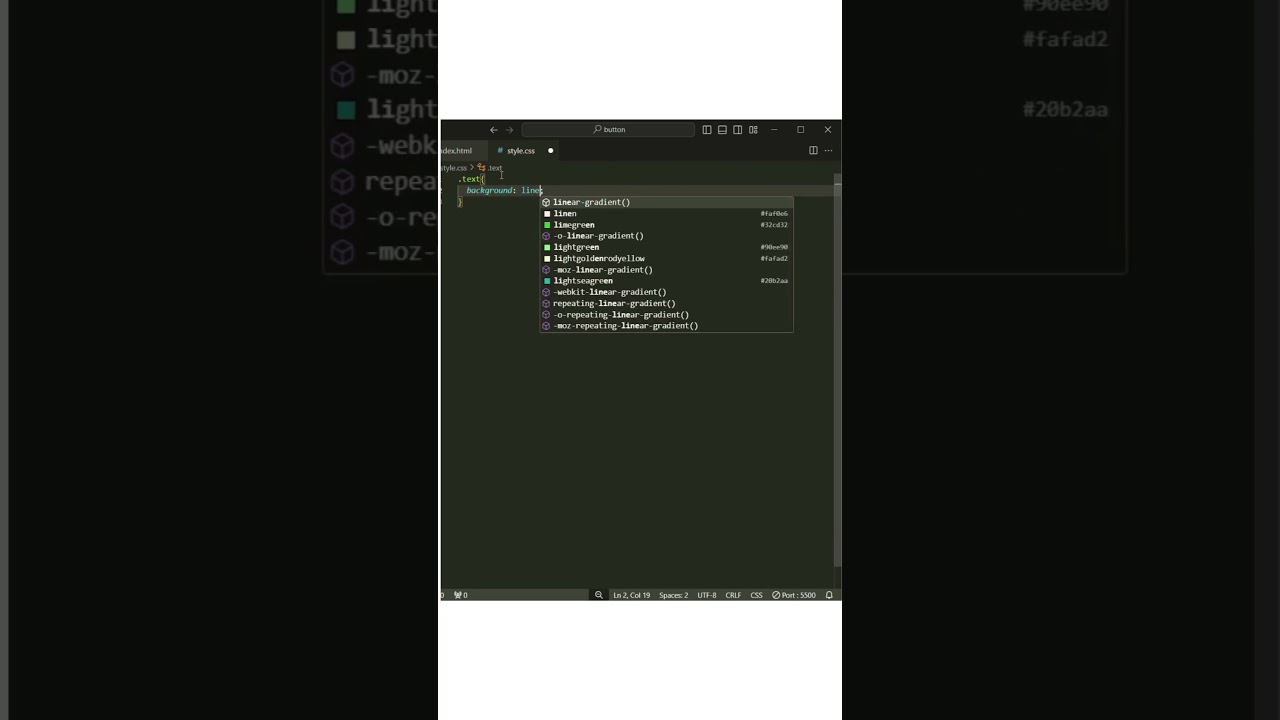 How to give gradient effect in text using css🤝#css #html #like #subscribe #html5 #css3 #javascript