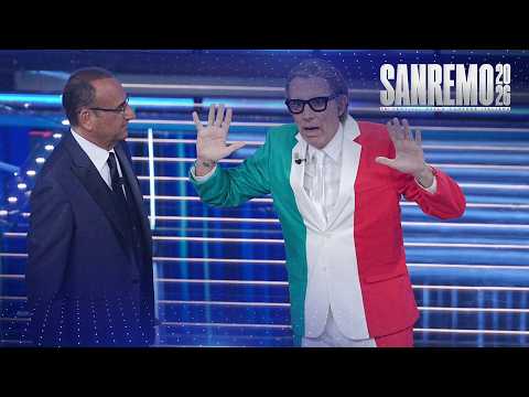 Sanremo 2026 - L'ingresso di Ubaldo Pantani al Festival