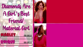Glee - Diamonds Are a Girl&#39;s Best Friend/Material Girl | Line Distribution + Lyrics