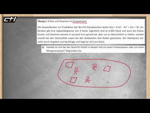 Erlöse und Gewinne im Polypolmarkt || Mengenanpasser  ★ Übung 1