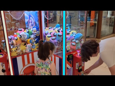 Among Us Claw Machine & Merry Go Round Ride! 4K