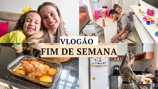 VLOG: CHEGARAM MÓVEIS NOVOS, organizando a casa, rotina de final de semana e cozinhando comigo  ✨
