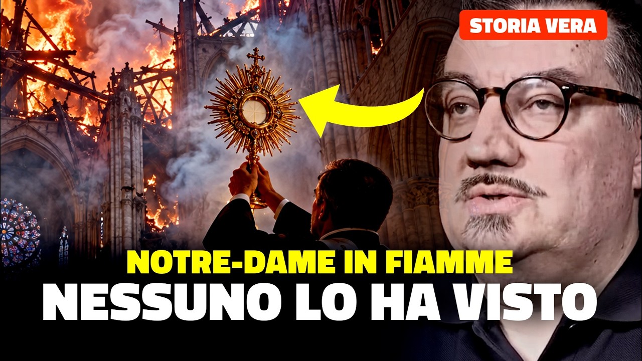 Il gesto incredibile di un sacerdote dentro Notre-Dame in fiamme