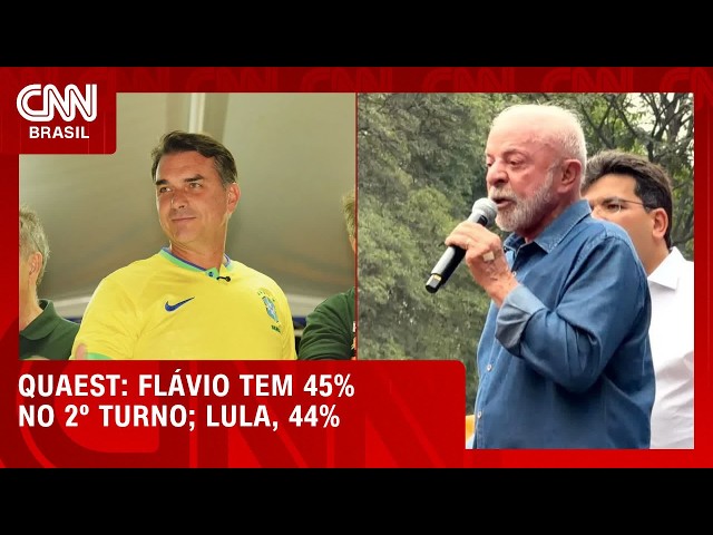 Flávio Bolsonaro tem 45% no 2º turno; Lula, 44%, segundo pesquisa | LIVE CNN