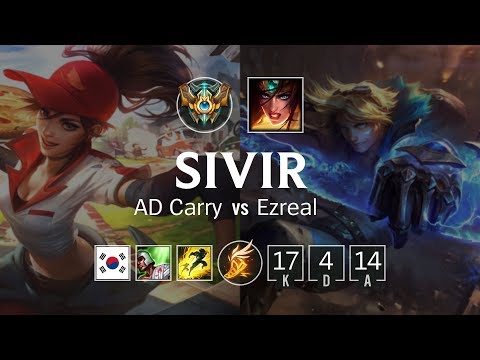 Sivir ADC vs Ezreal - KR Challenger Patch 8.24