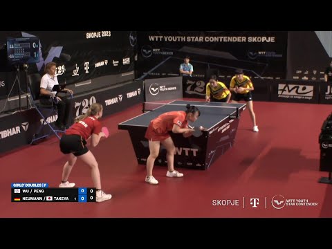 Peng/Wu vs Takeya/Neumann | U15 GD Final | WTT Youth Star Contender Skopje 2023