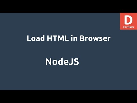 NodeJS Send HTML in Browser