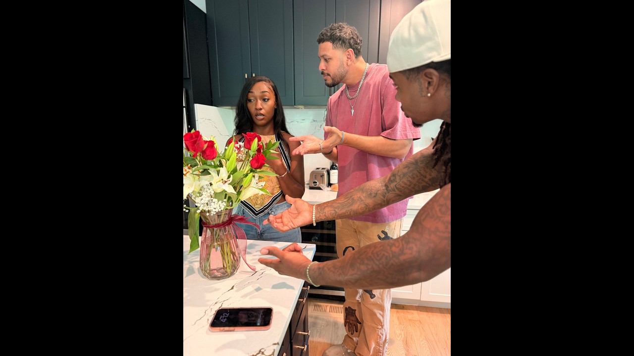 When Shardae is pleasantly surprised to receive her flowers!