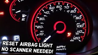 HOW TO RESET AIRBAG LIGHT WITHOUT TOOLS SCANNER ON DODGE DART, CHRYSLER 200. AIR BAG LIGHT