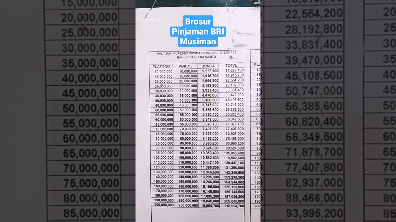 Brosur pinjaman BRI 2023