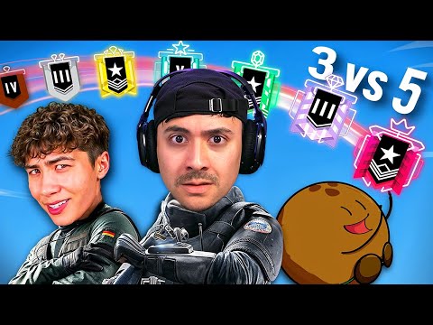 3 vs EVERY SINGLE RANK IN RAINBOW SIX SIEGE (Nugget & Spoit & CoconutBrah)