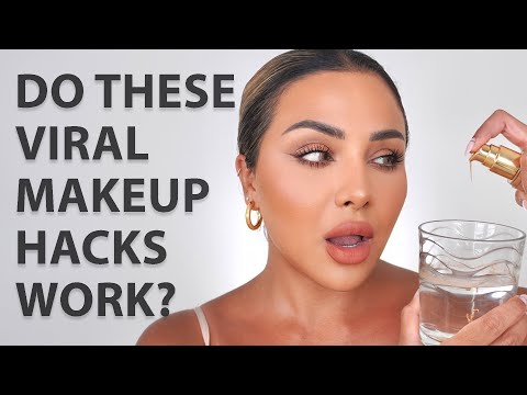 TRYING VIRAL MAKEUP HACKS AND TRENDS TO SEE IF THEY ACTUALLY WORK | NINA UBHI