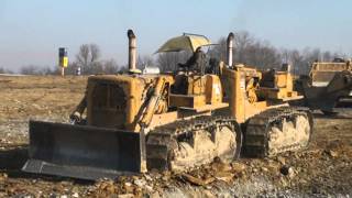 Caterpillar Dual D-9's Pushing Scrapers 2