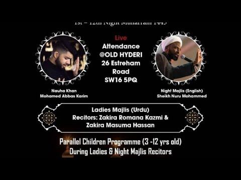 6th Eve Muharram 1443 -“ Successful Personality in the words of Ahlul  Bayt” by Sheikh Nuru Mohammed