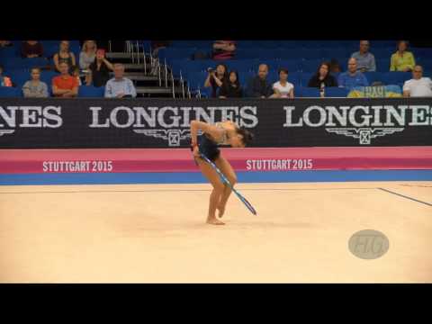 Salome PAZHAVA (GEO) 2015 Rhythmic Worlds Stuttgart - Qualifications Hoop