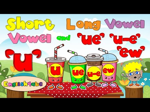Short Vowel u / Long Vowel ue , u-e, ew / Comparison Phonics Mix!