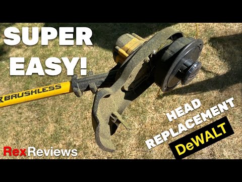 How do you change the head on a DeWALT 20v Weed Eater / Wire Trimmer?  Its SUPER EASY ~ Rex Reviews