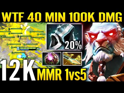 12K MMR 1v5 WTF Broken Build Phantom Lancer! Eternal Shrould Octarine Imba 40min 100K DMG Dota 2 Pro