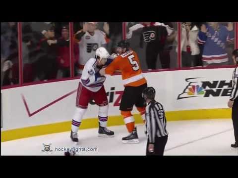 Brian Boyle vs Braydon Coburn Apr 3, 2011