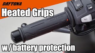 Vyhřívané gripy / rukojeti motocyklu DAYTONA HEATED GRIPS 7/8" 4-LEVEL BUILT-IN SWITCH W/ PROTECTION 89820 , pro průměr 22,2 mm, pár