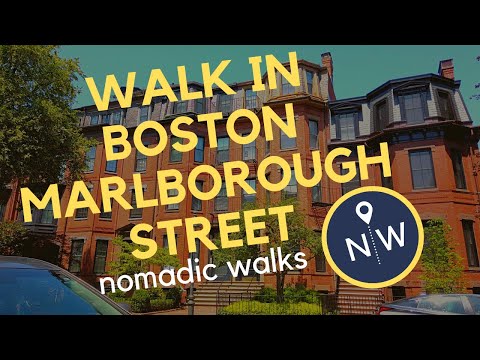 4K walking tour of the BEAUTIFUL Marlborough Street, Boston - Nomadic Walks