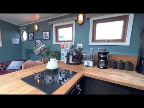 One of a kind Houseboat/Humber Keel Barge - Video tour.